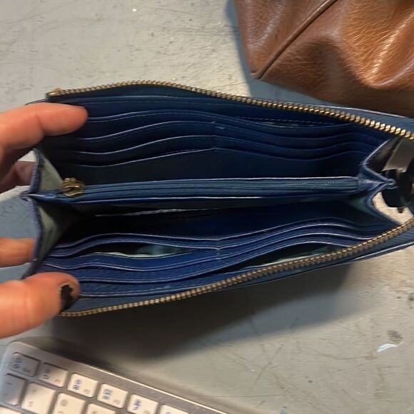 Royal Blue Scrunchie Matt & Nat Wallet - Picture 3 of 3